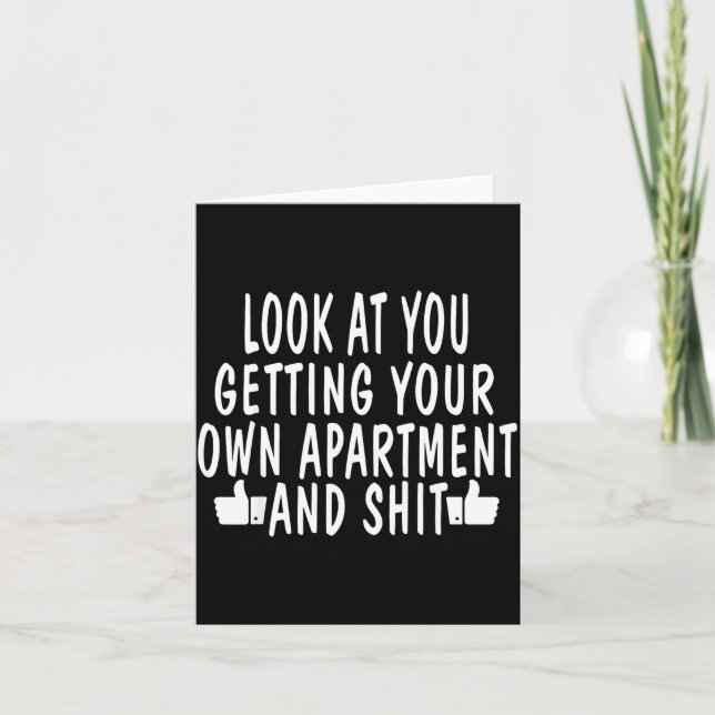 Funny New Apartment House Warming Gift  Card (Front)
