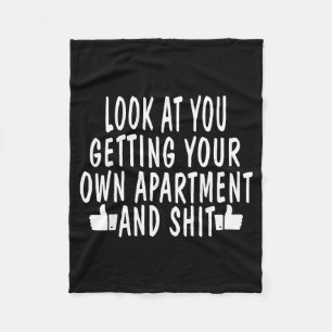 Funny New Apartment House Warming Gift  Fleece Blanket