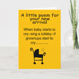 Funny new baby card