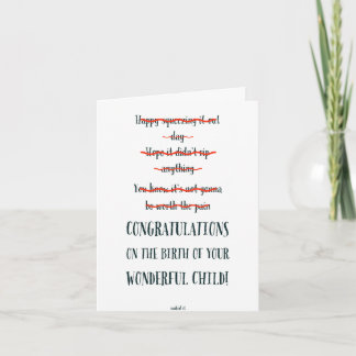 Funny New Baby 'Nailed It' Card