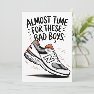 Funny New Balance Birthdays Father's Day New Dad  Invitation