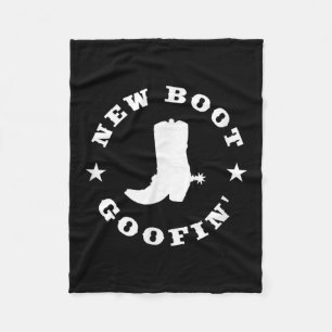 Funny New Boot Goofin Cowboy Boot Meme Quote  Fleece Blanket