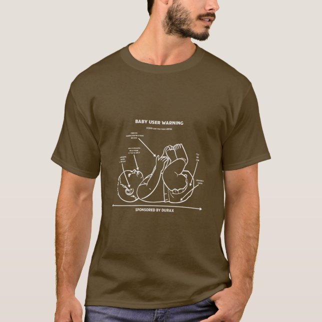 Funny New Dad Instruction New Parent Instructions T-Shirt (Front)