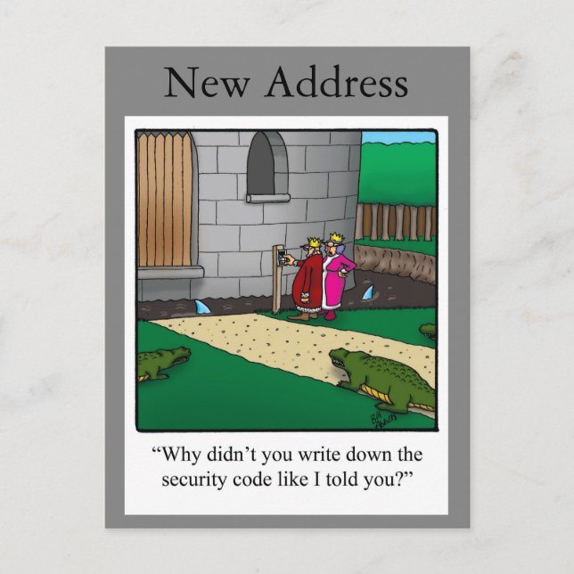 Funny New Home Announcement Postcard (Front)