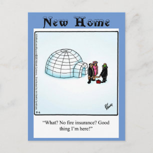 Funny "New Home" carte postale Faire-part
