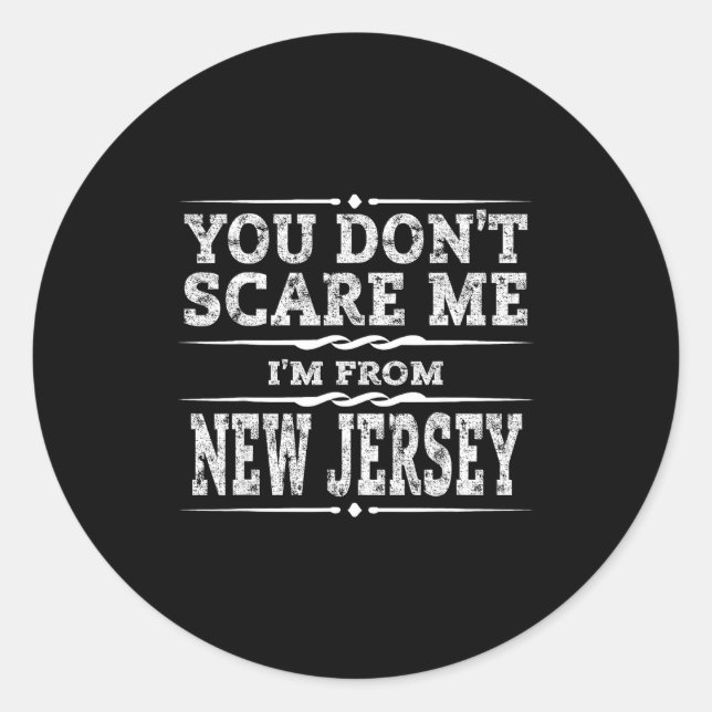 Funny New Jersey Home Garden State Gift  Classic Round Sticker (Front)