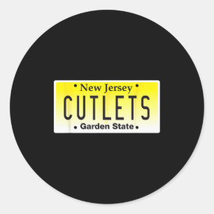 Funny New Jersey Italian American Devito Nj Cutlet Classic Round Sticker