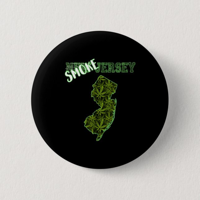 Funny New Jersey Weed Weed Culture  2 Inch Round Button (Front)