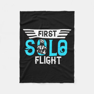 Funny New Lot Design First Solo Flight Aircraft Lo Fleece Blanket