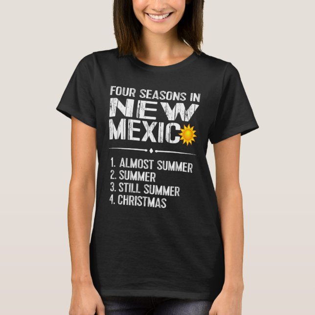 Funny New Mexico Hot Weather Tee_ Four Seasons In  T-Shirt (Front)