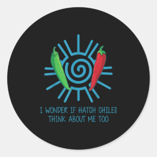 Funny New Mexico Peppers Hatch Chili  Classic Round Sticker