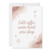 Funny New Mom Card – Cold Coffee Edition