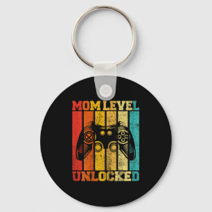 Funny New Mom Level Unlocked Gaming Pregnancy Anno Keychain