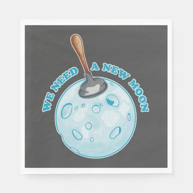 Funny new moon astronomy napkin (Front)