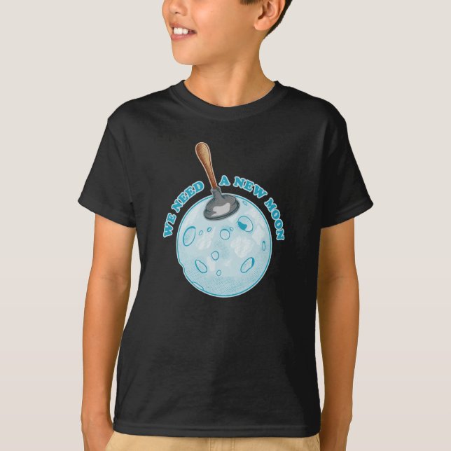 Funny new moon astronomy T-Shirt (Front)