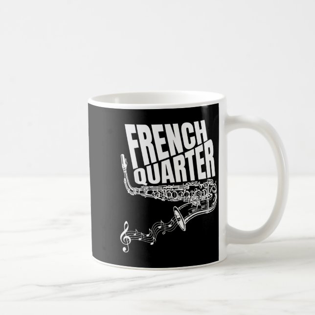 Funny New Orleans Mardi Gras Jazz Saxophone  Coffee Mug (Right)