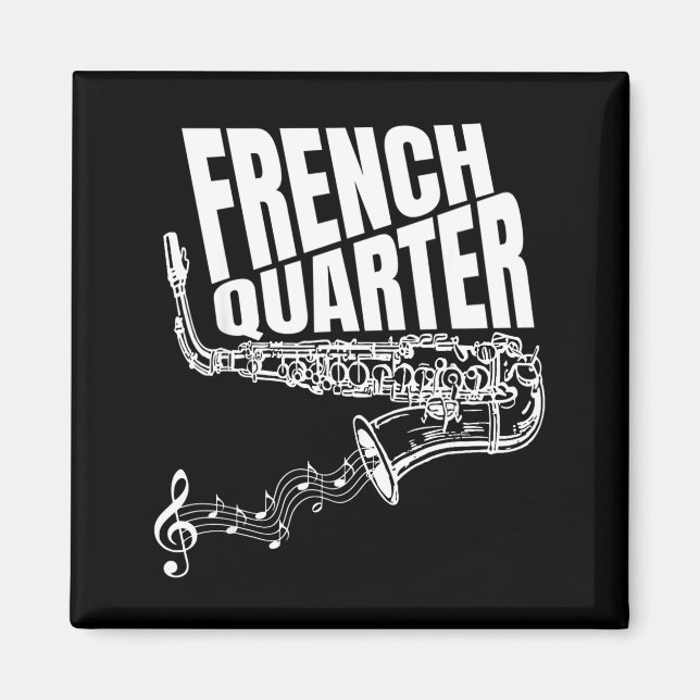Funny New Orleans Mardi Gras Jazz Saxophone  Magnet (Front)