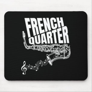 Funny New Orleans Mardi Gras Jazz Saxophone  Mouse Pad