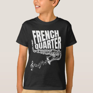 Funny New Orleans Mardi Gras Jazz Saxophone  T-Shirt