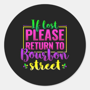 Funny New Orleans Mardi Gras Louisiana Carnival Ne Classic Round Sticker