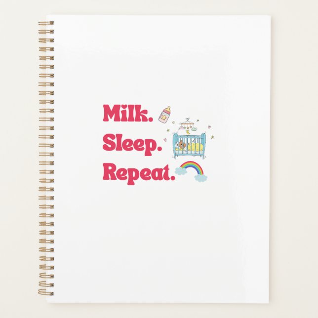 Funny New Parent Gift - "Milk. Sleep. Repeat." Per (Devant)