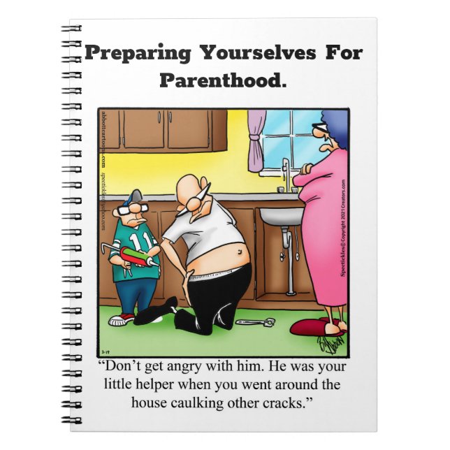 Funny New Parents Humour Notebook  (Front)