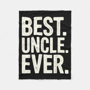 Funny New Uncle Art For Uncle Men From Nephew Niec Fleece Blanket