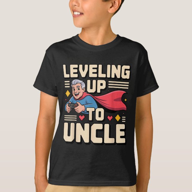 Funny New Uncle Art For Uncle Men From Nephew Niec T-Shirt (Front)
