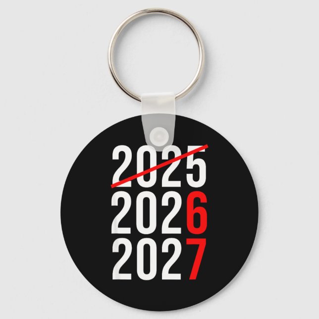 Funny New Year 67 Meme Hello 2026 Goodbye 2025 Wai Keychain (Front)