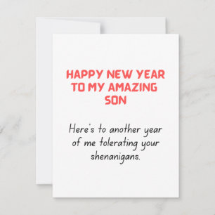 Funny New Year Card for Son