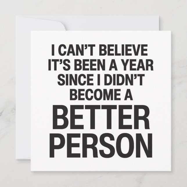 Funny New Year  Holiday Card (Front)