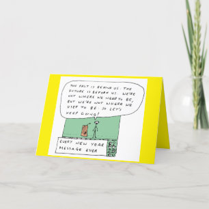 Funny New Year Speech Cartoon Holiday Card
