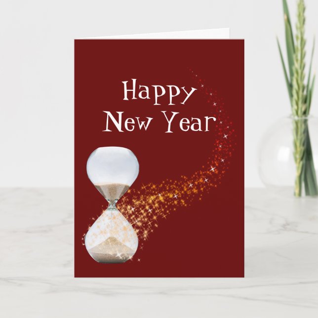 Funny New Years 2021 Quote Hourglass Card (Front)