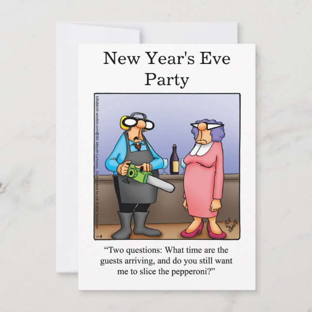 Funny New Year's Eve Party Invitations (Front)
