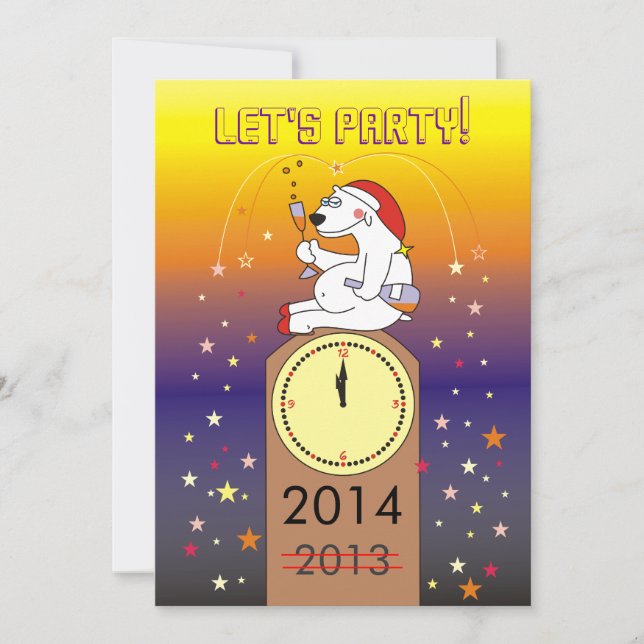 Funny New Year's Eve Party Invitations (Front)