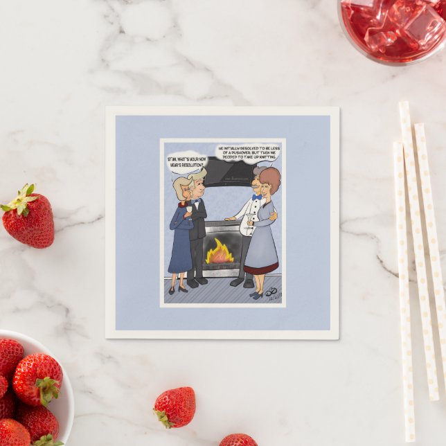 Funny New Year's Resolution Napkin (Insitu)