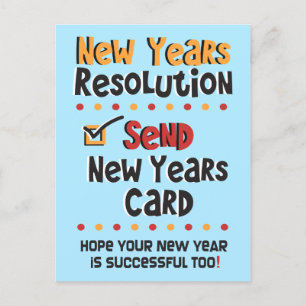 Funny New Years Resolution © Postcard