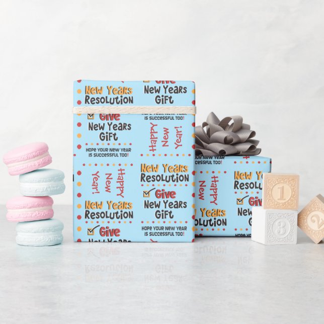 Funny New Years Resolution ©  Wrapping Paper (Baby Shower)