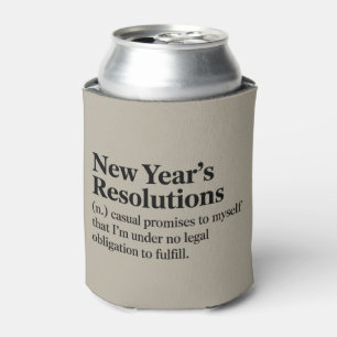 Funny New Year's Resolutions Sarcastic New Year Can Cooler