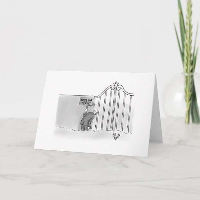Funny New Yorker Style Blank Greeting Card (Front)