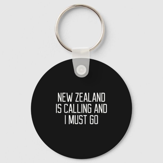 Funny New Zealand Quote  Keychain (Front)