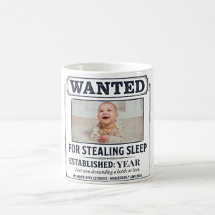 Funny Newborn "Sleep Thief Established" Coffee Mug