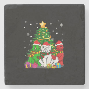Funny Newfie Funny Newfoundland Dog Christmas Stone Coaster
