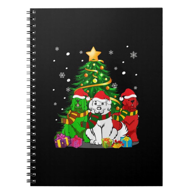 Funny Newfoundland Dog | Christmas Best Gift Notebook (Front)