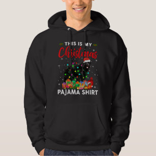 Funny Newfoundland Dog Christmas Lights Puppy Dog Hoodie