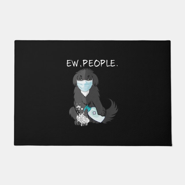 Funny Newfoundland Ew People Dog Lover Doormat (Front)