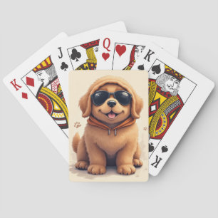 Funny Newfoundland Kawaii Dog Playing Cards