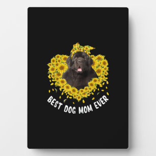 Funny Newfoundland Mom Loves Sunflower Mors Day Plaque