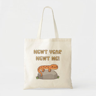 Funny Newt Year Newt Me New Year Resolution Tote Bag