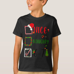 Funny Nice Naughty 6 7 Meme Christmas Six Seven T-Shirt